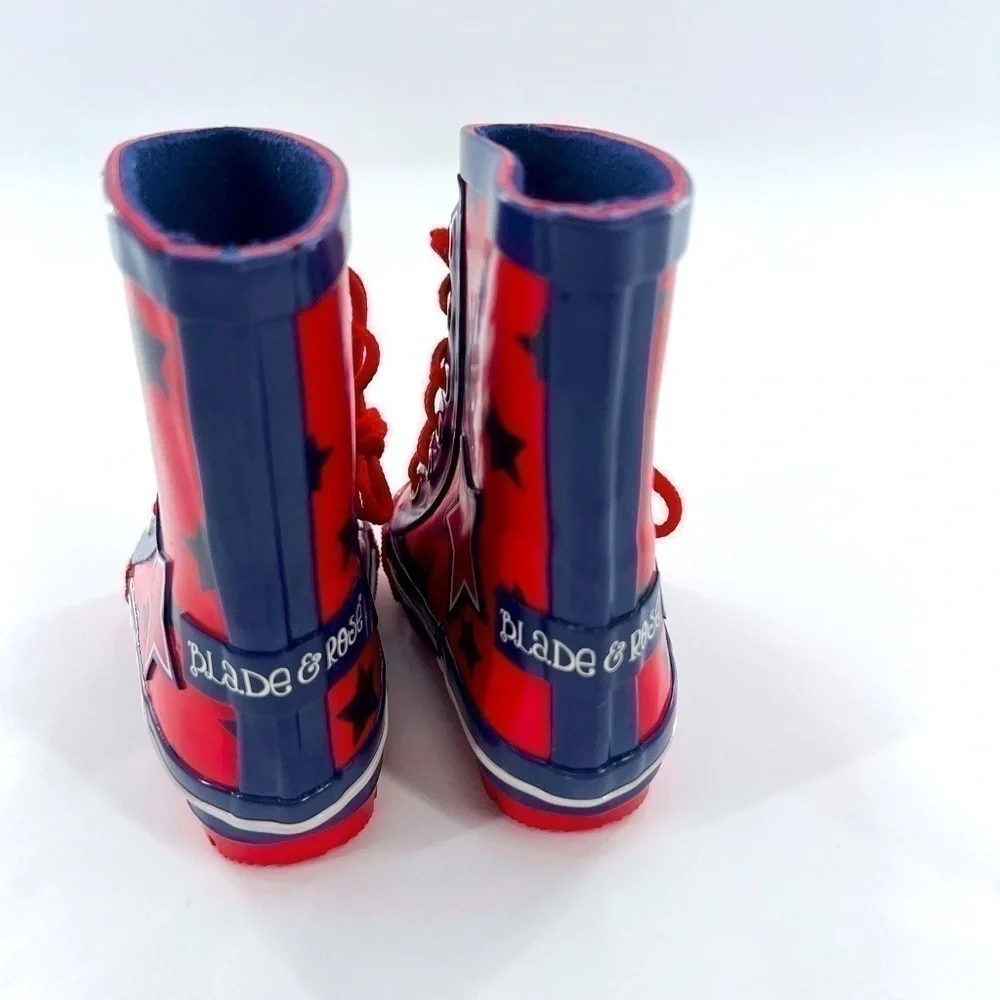 Blade & Rose Wellington lace up Rain Boots little kids size 5